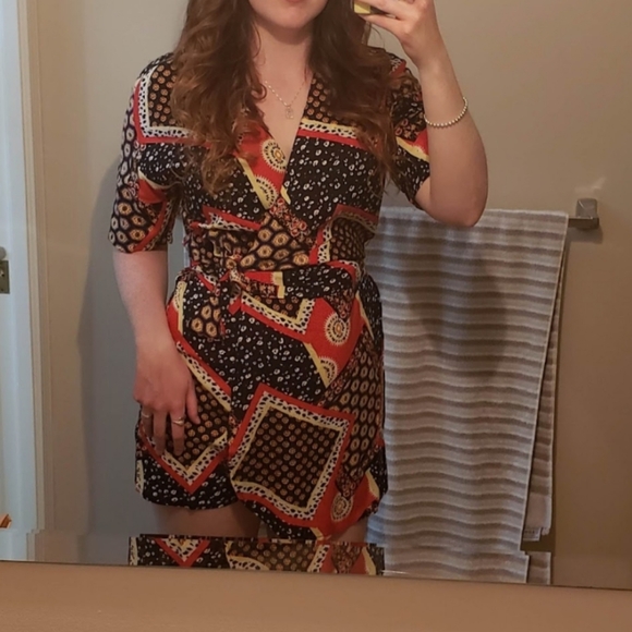 Retrod Multicolor & Multi-Patterned Wrap Romper - Picture 9 of 9